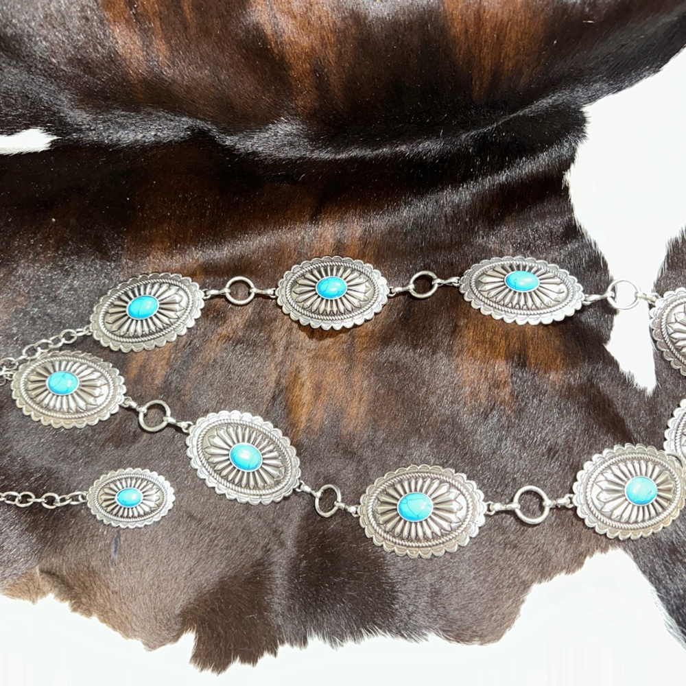 Ariat Silver and Turquoise Belt